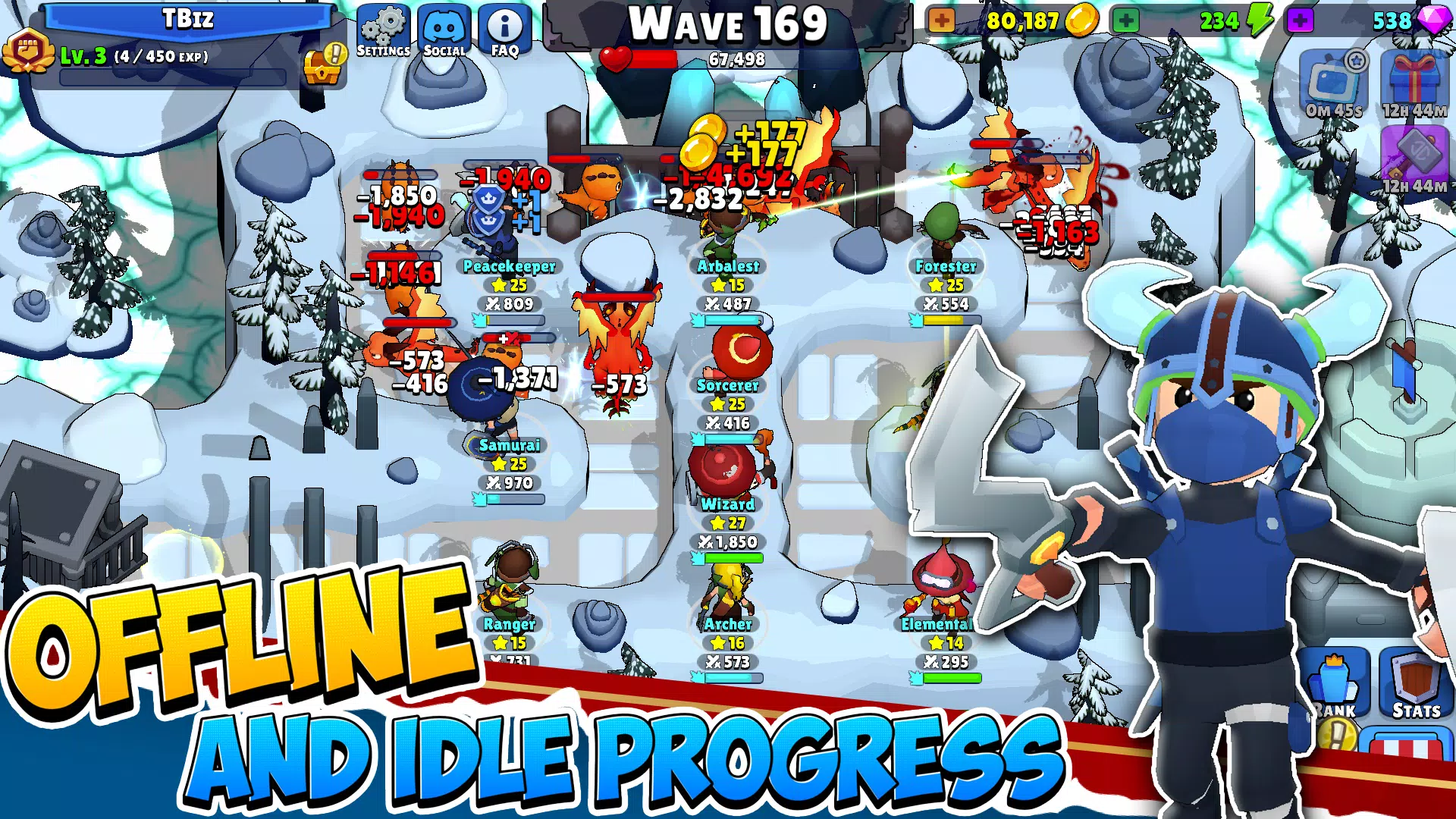 Idle Hero TD Tower Defense RPG Screenshots