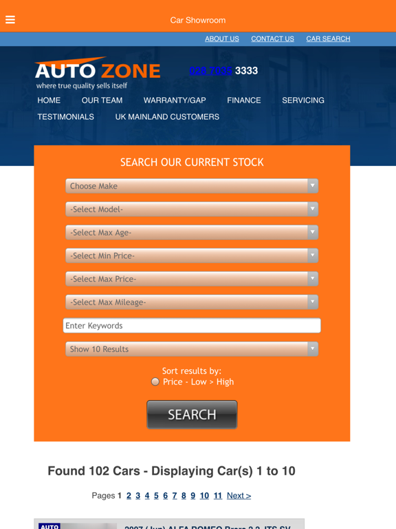 Autozone Cars Coleraine iPad Screenshots