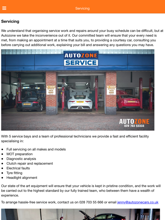 Autozone Cars Coleraine iPad Screenshots