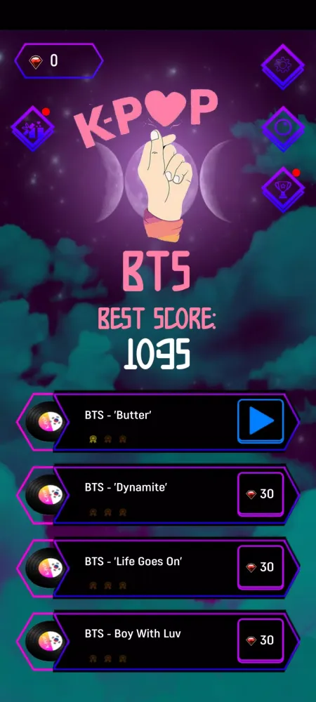 BTS Yet To Come Tiles Hop Screenshots