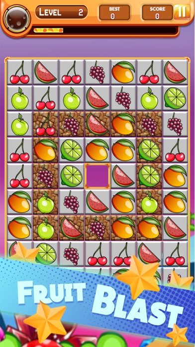 Happy Fruit Bunny Match 3 Game Screenshots