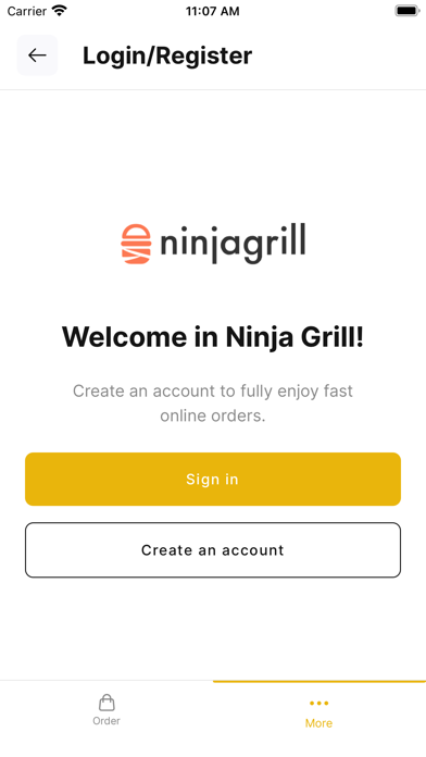 Tangkapan layar My Restaurant Client App