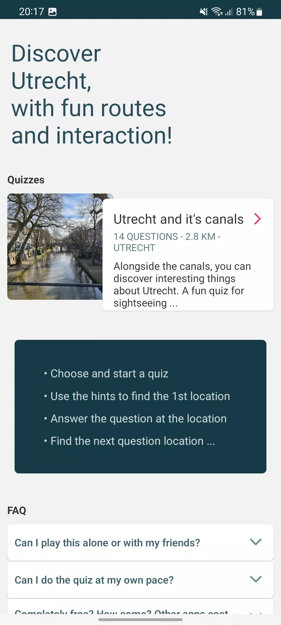 Utrecht Quiz Tour Screenshots