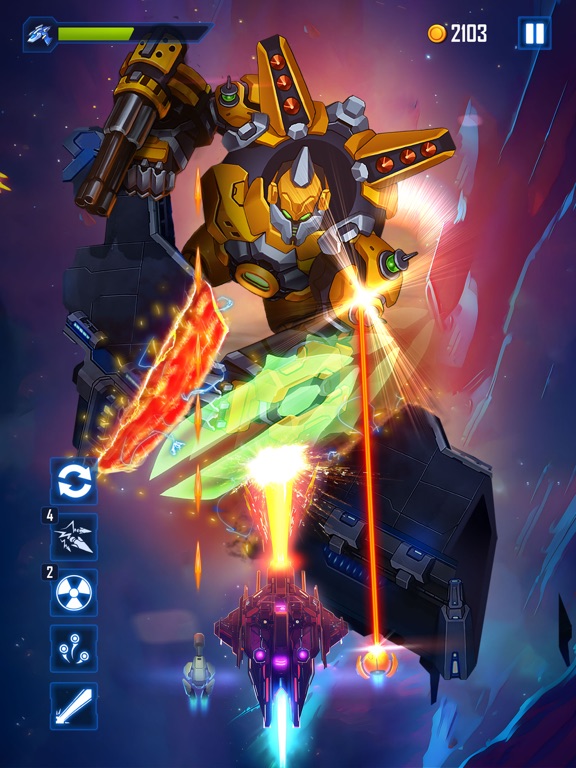 Tangkapan layar Wind Wings: Space Shooter iPad 