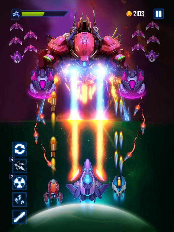 Tangkapan layar Wind Wings: Space Shooter iPad 