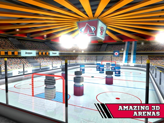 Pin Hockey - Ice Arena - Glow like a superstar air master iPad  スクリーンショット