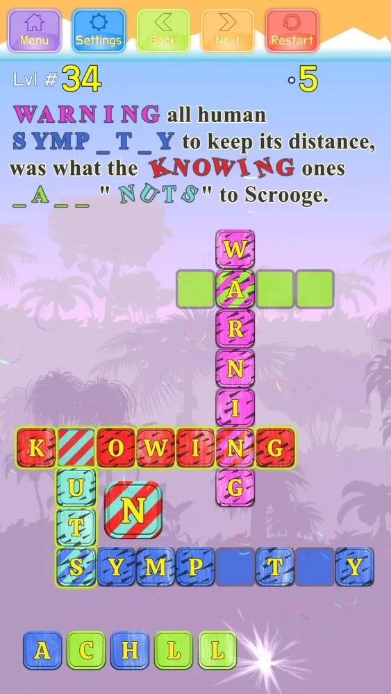 Christmas Carol Crossword Screenshots