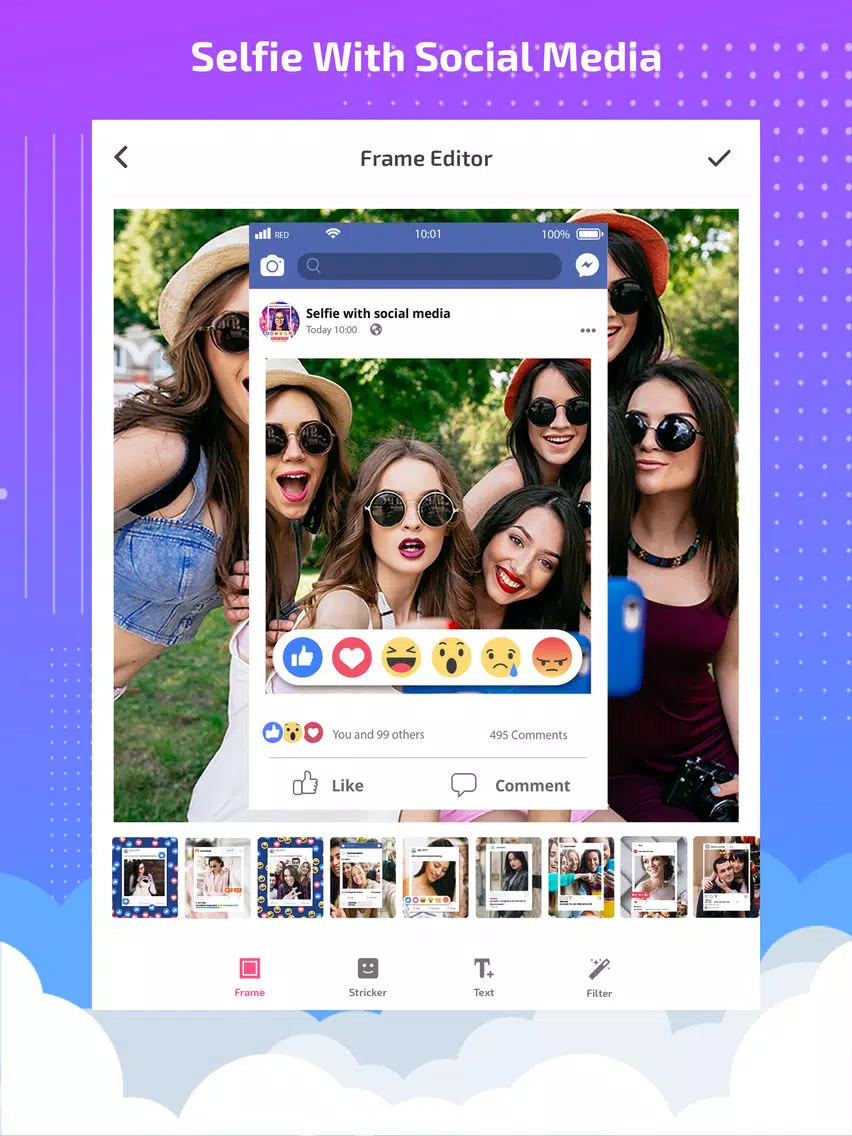Selfie booth - selfie editor iPad Screenshots
