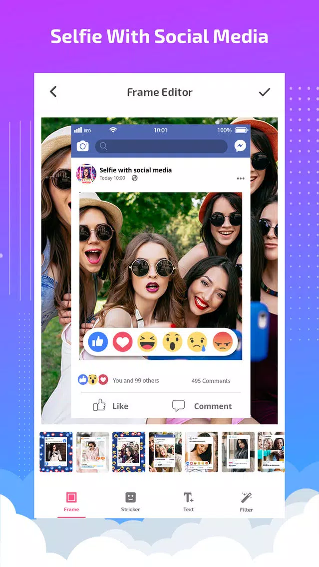 Selfie booth - selfie editor Screenshots