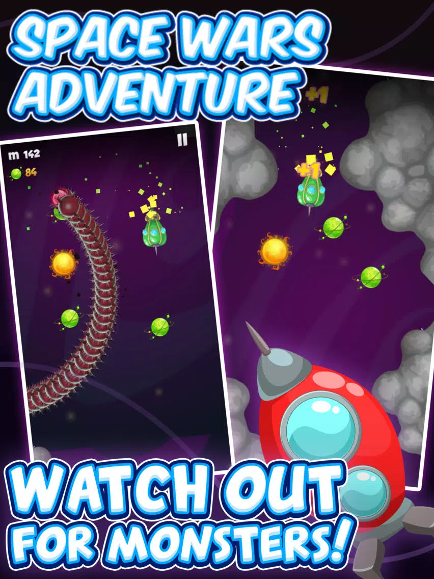 Space Wars Adventure - Collect Stars Avoid Monster iPad  Screenshots