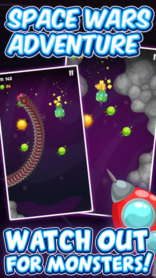 Space Wars Adventure - Collect Stars Avoid Monster Screenshots