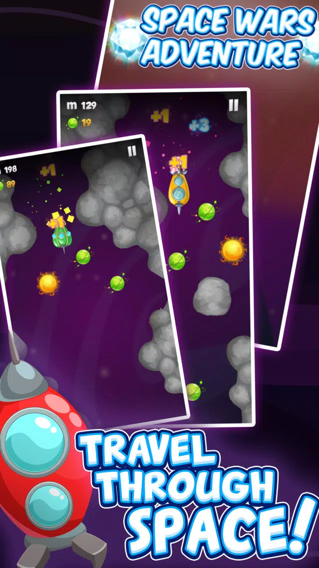 Space Wars Adventure - Collect Stars Avoid Monster Screenshots