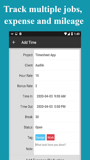 Timesheet - Work Hours Tracker Screenshots
