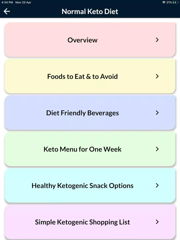 Keto Diet Plan For Weight Loss iPad Screenshots