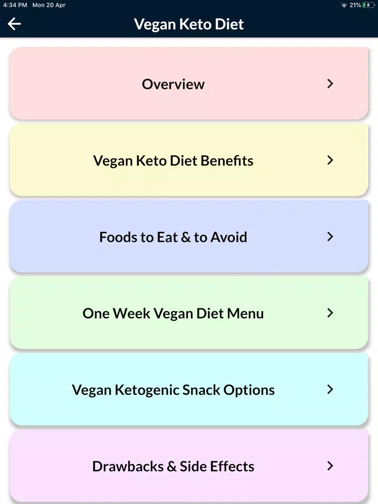 Keto Diet Plan For Weight Loss iPad Screenshots