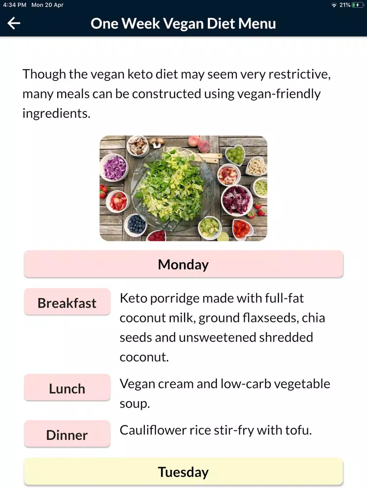 Keto Diet Plan For Weight Loss iPad Screenshots