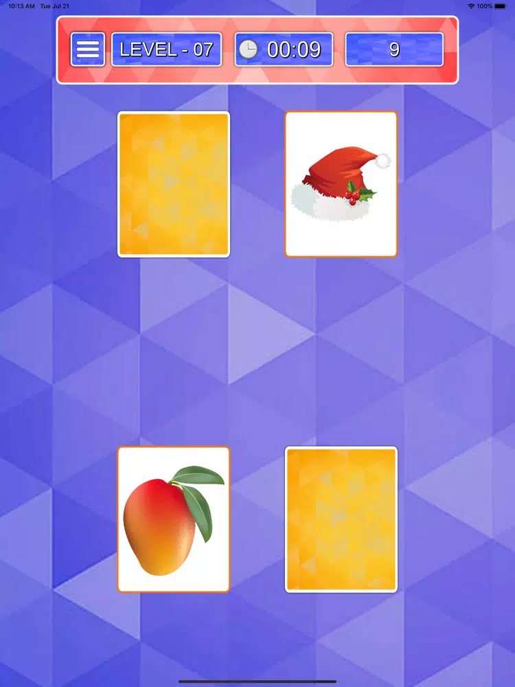 Picture Match Brain Game iPad Screenshots