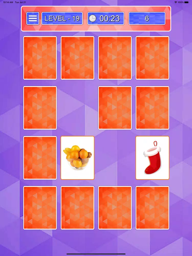 Picture Match Brain Game iPad Screenshots