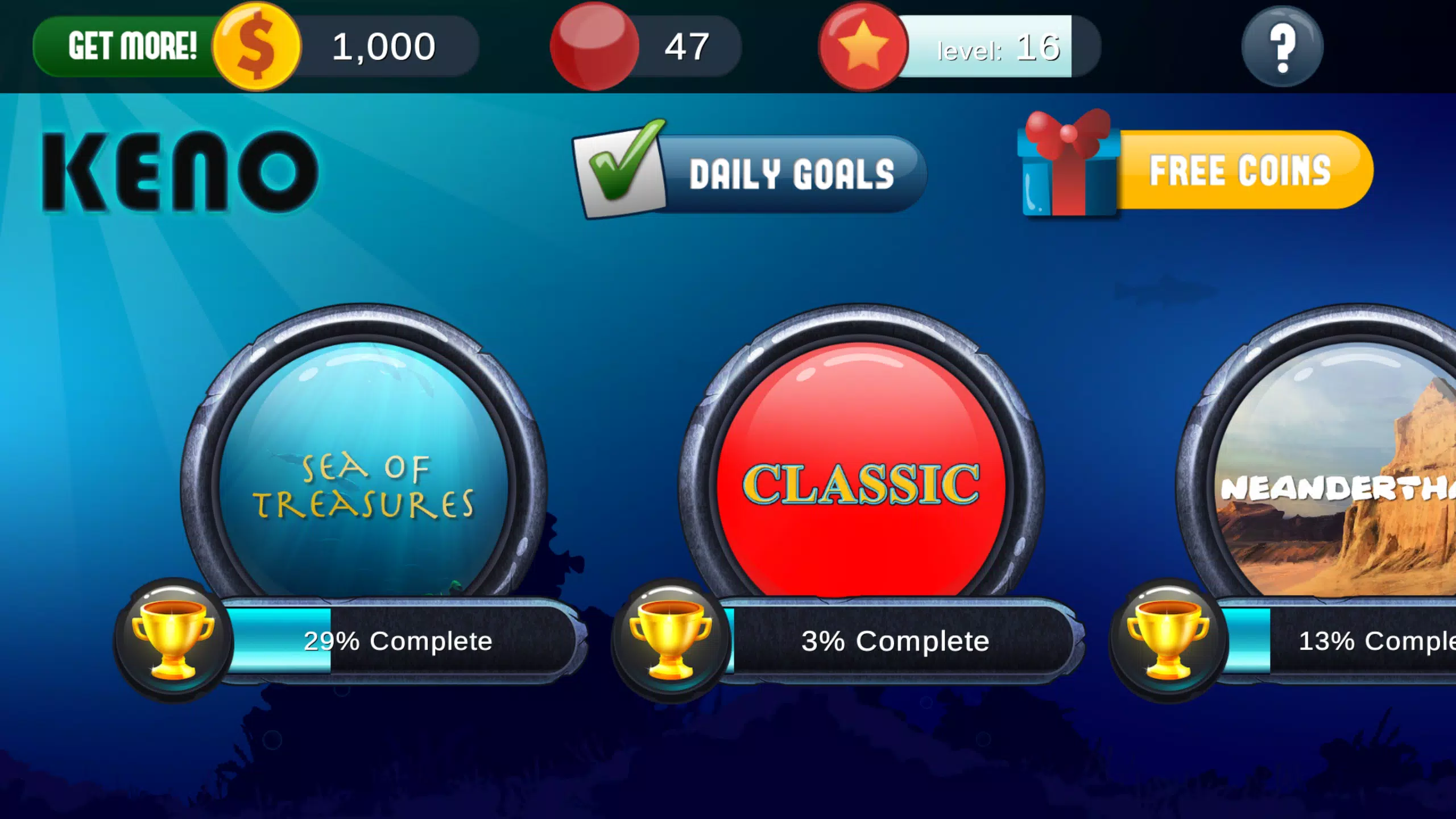 A Keno Game Screenshots