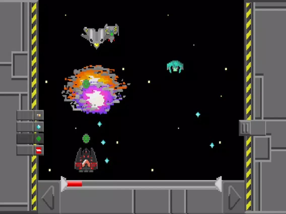 Tangkapan layar Interstellar attack iPad 
