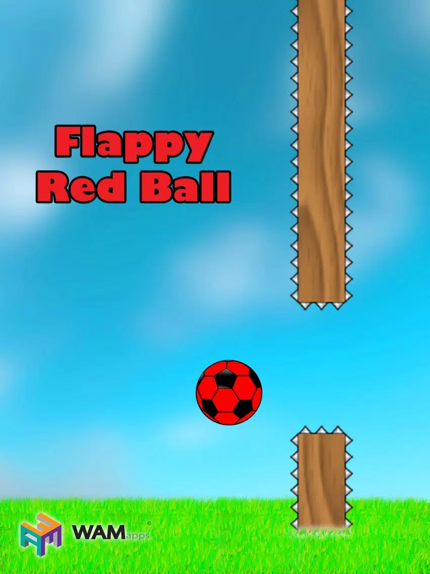 Flappy Red Ball - Bouncing Between Spikes iPad Screenshots