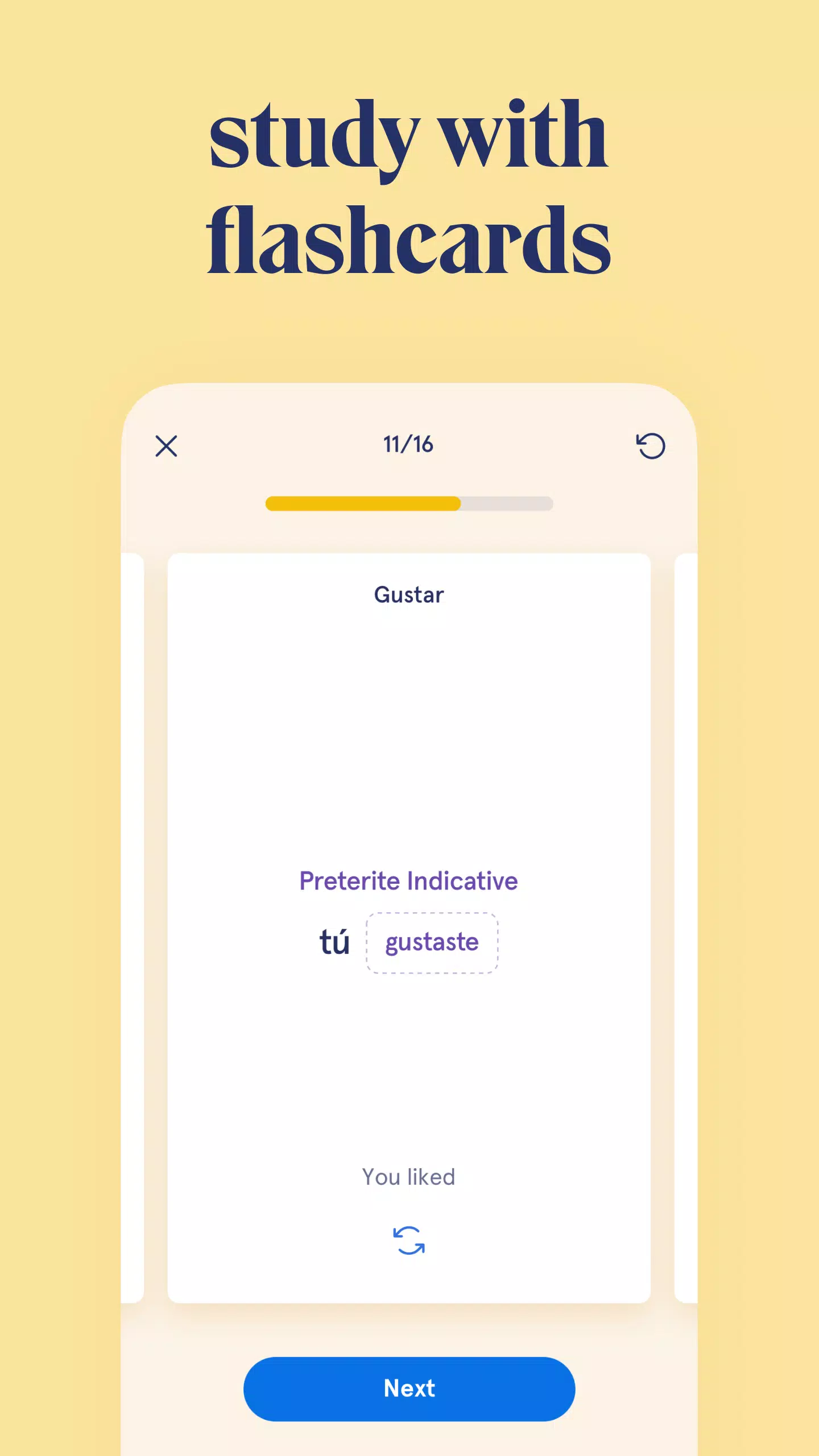 Visual Verbs: Spanish Verb App Screenshots