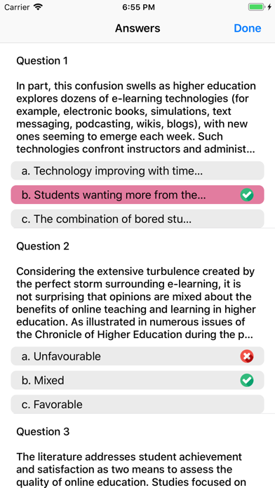 Verbal Reasoning Practice Screenshots