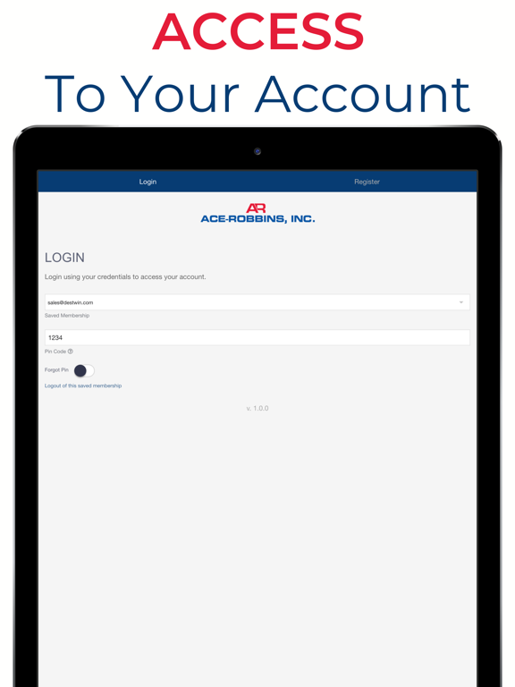 Ace-Robbins, Inc. iPad Screenshots
