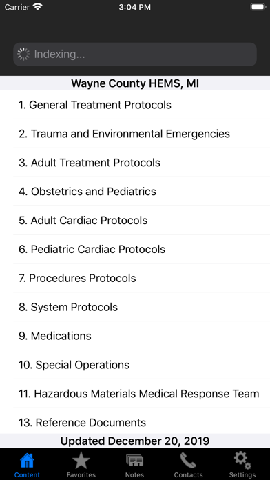 HEMS MCA Wayne Co. Protocols Screenshots
