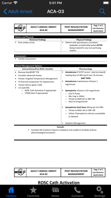 MCHD EMS Clinical Guidelines Screenshots