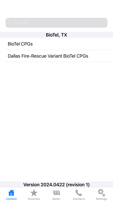 UTSW BioTel Guidelines Screenshots