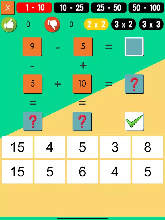 Math Puzzle Plus and Minus iPad Screenshots