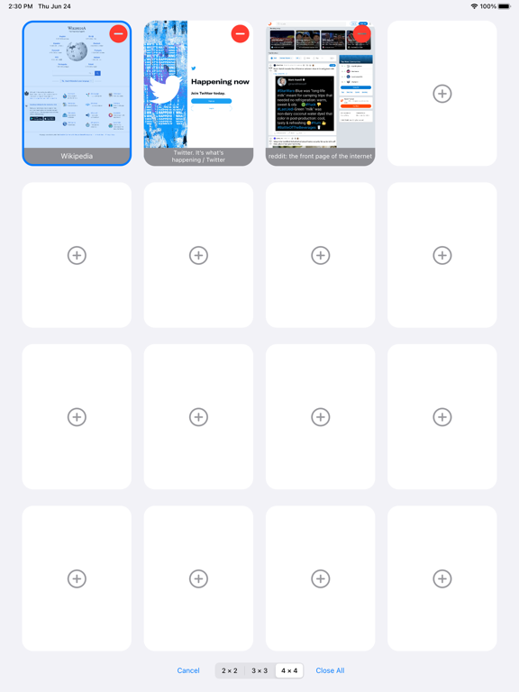 Desktop Browser • Zoomable iPad Screenshots