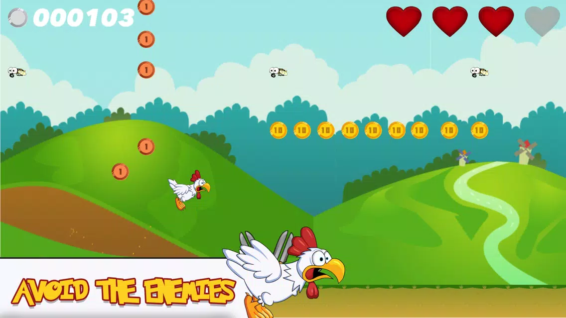 Zrzuty ekranu Chicken Flying – Tap Tap Wings