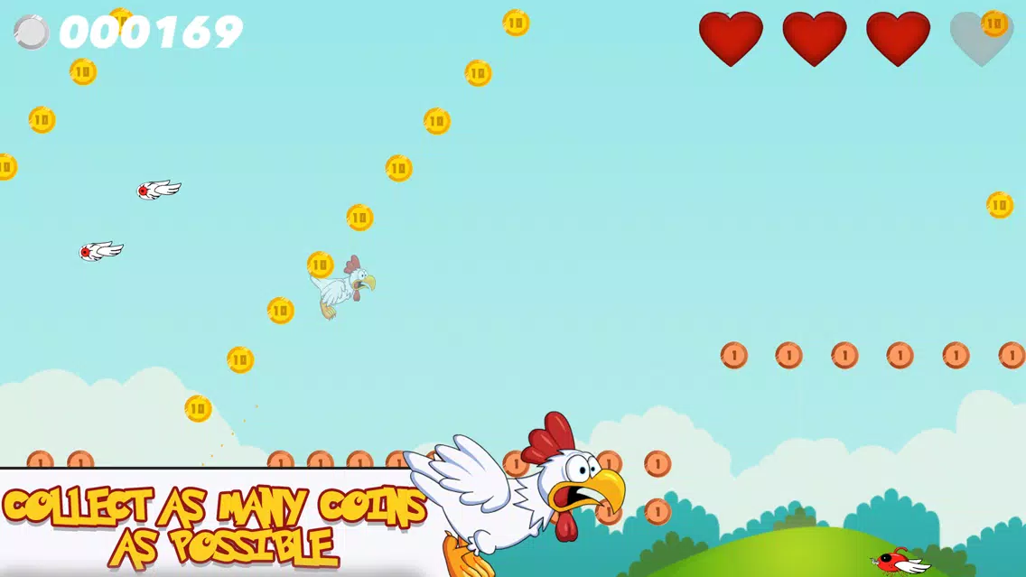 Zrzuty ekranu Chicken Flying – Tap Tap Wings