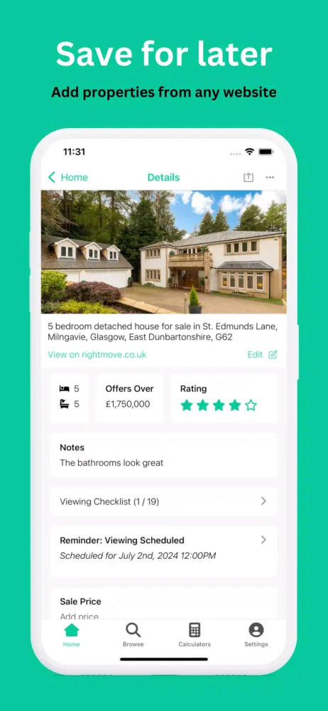 Property Tracker Screenshots