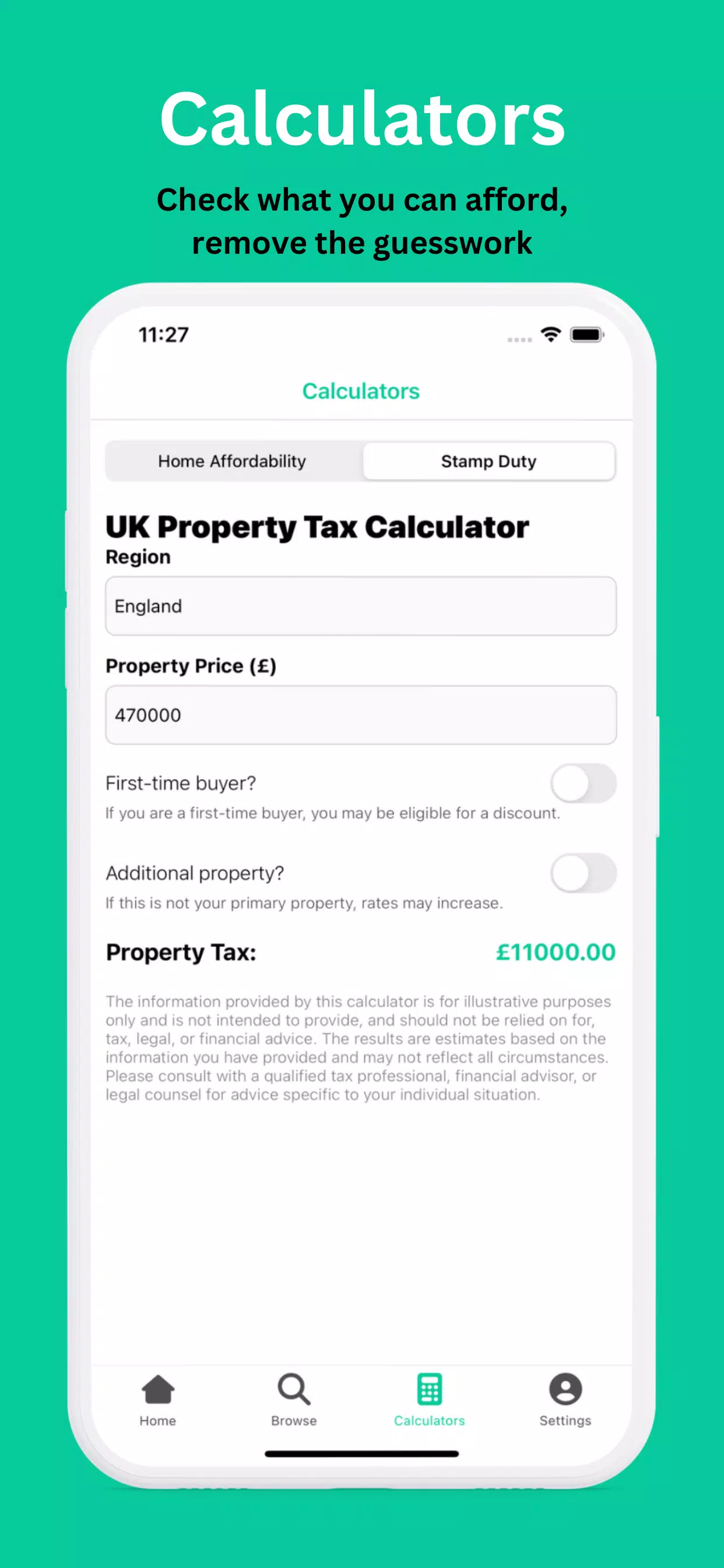 Tangkapan skrin Property Tracker