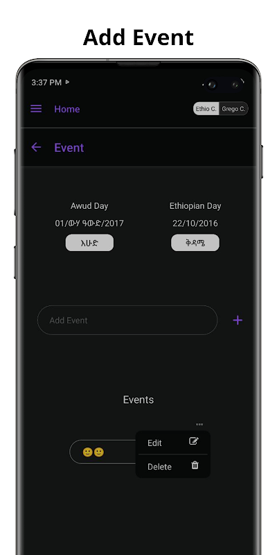 Addmesh Calendar Screenshots