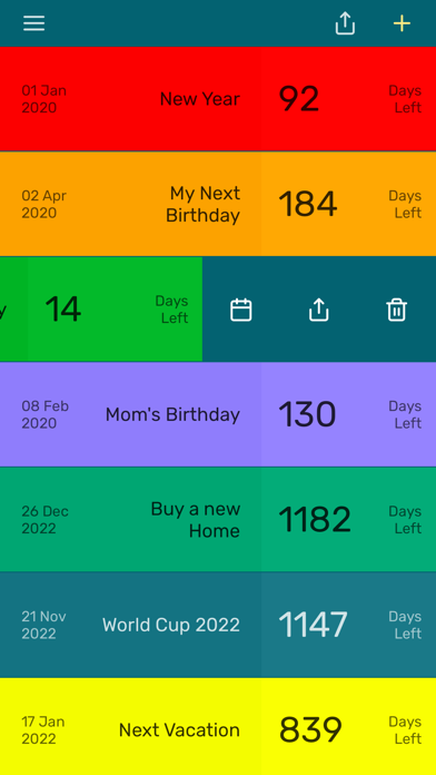 Countdown App - Day Counter Screenshots