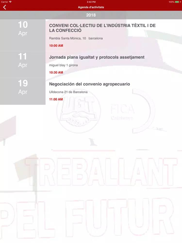 UGT FICA iPad Screenshots