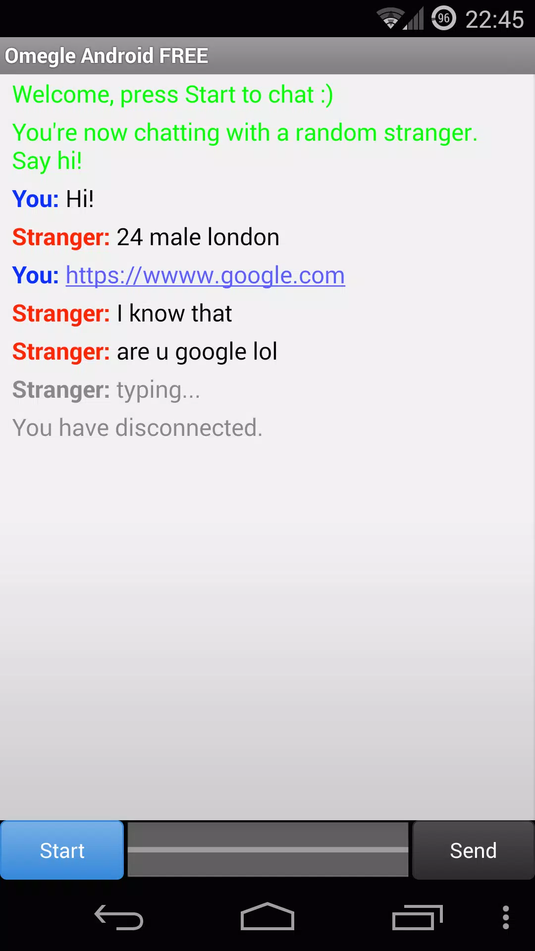 Omegle Android FREE Screenshots