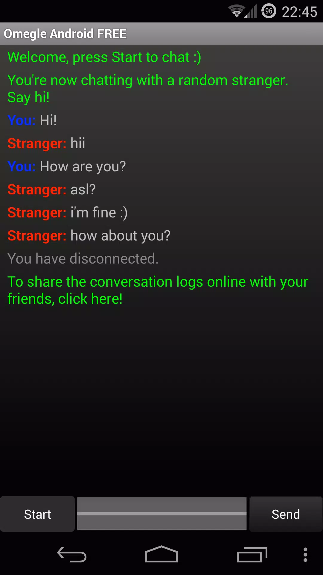 Omegle Android FREE Screenshots