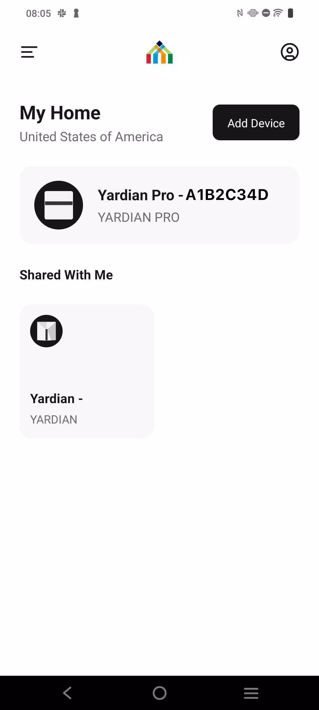 Ảnh chụp màn hình của Yardian