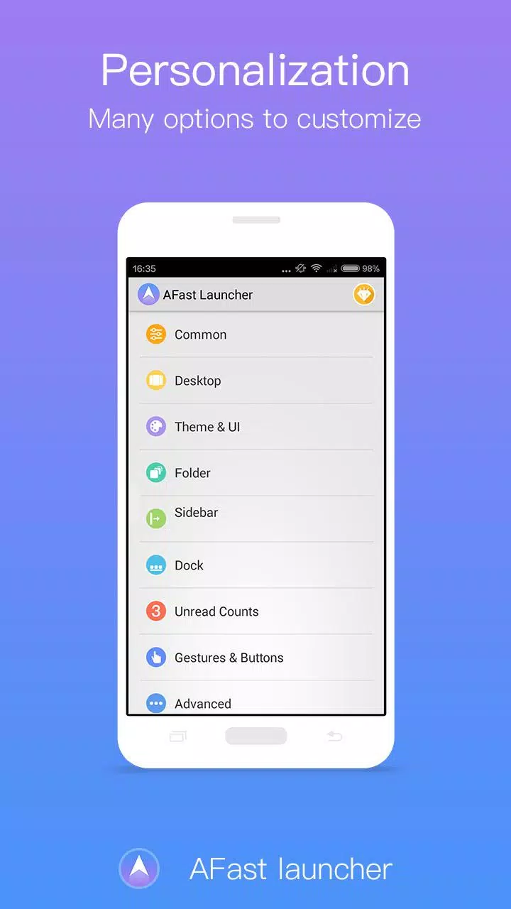A Launcher Screenshots