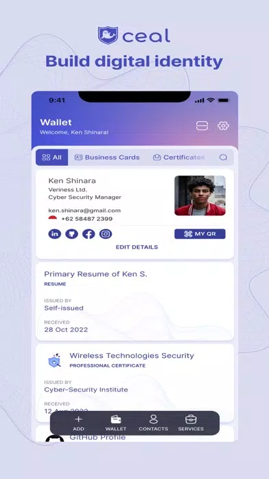 Ceal – Your Digital Identity Screenshots