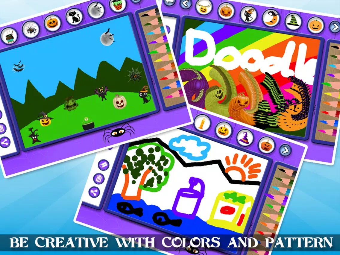 Halloween Kids Doodle - Free Paint For Kids iPad Screenshots