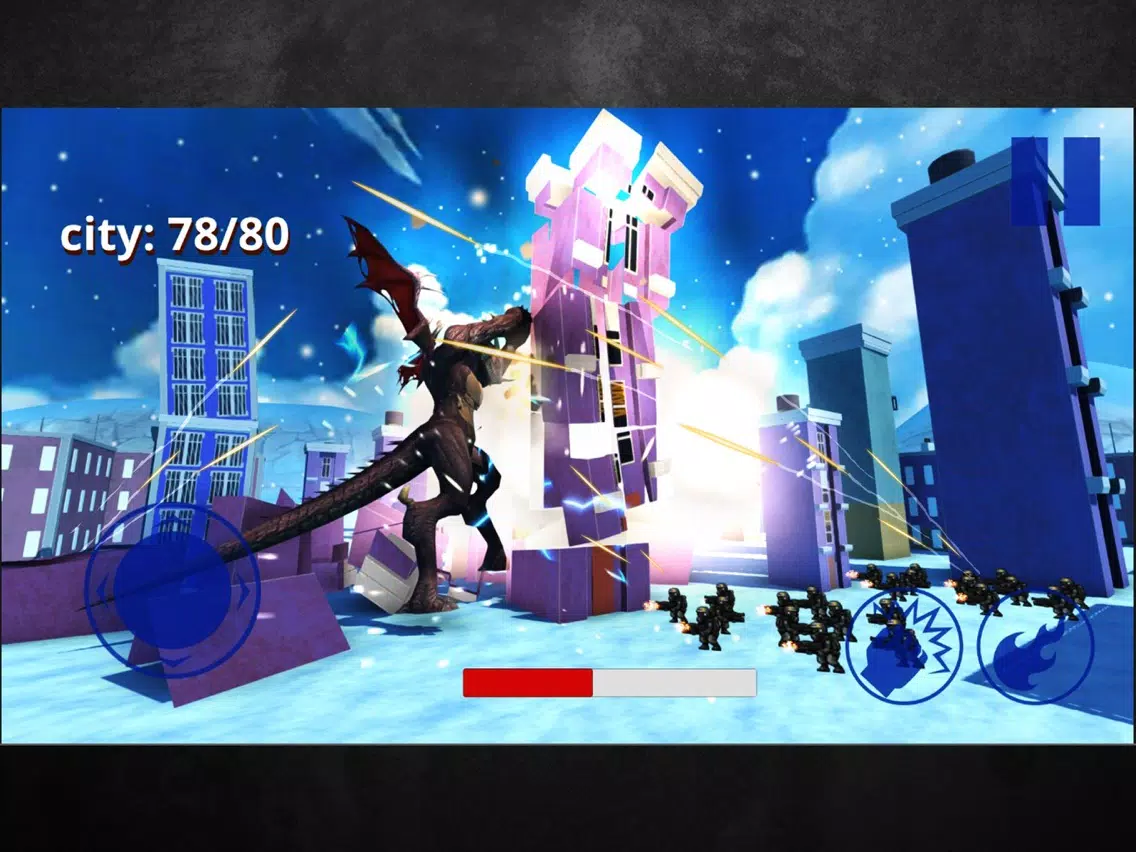 Dragon Vs Crowd - Distructions iPad  Screenshots