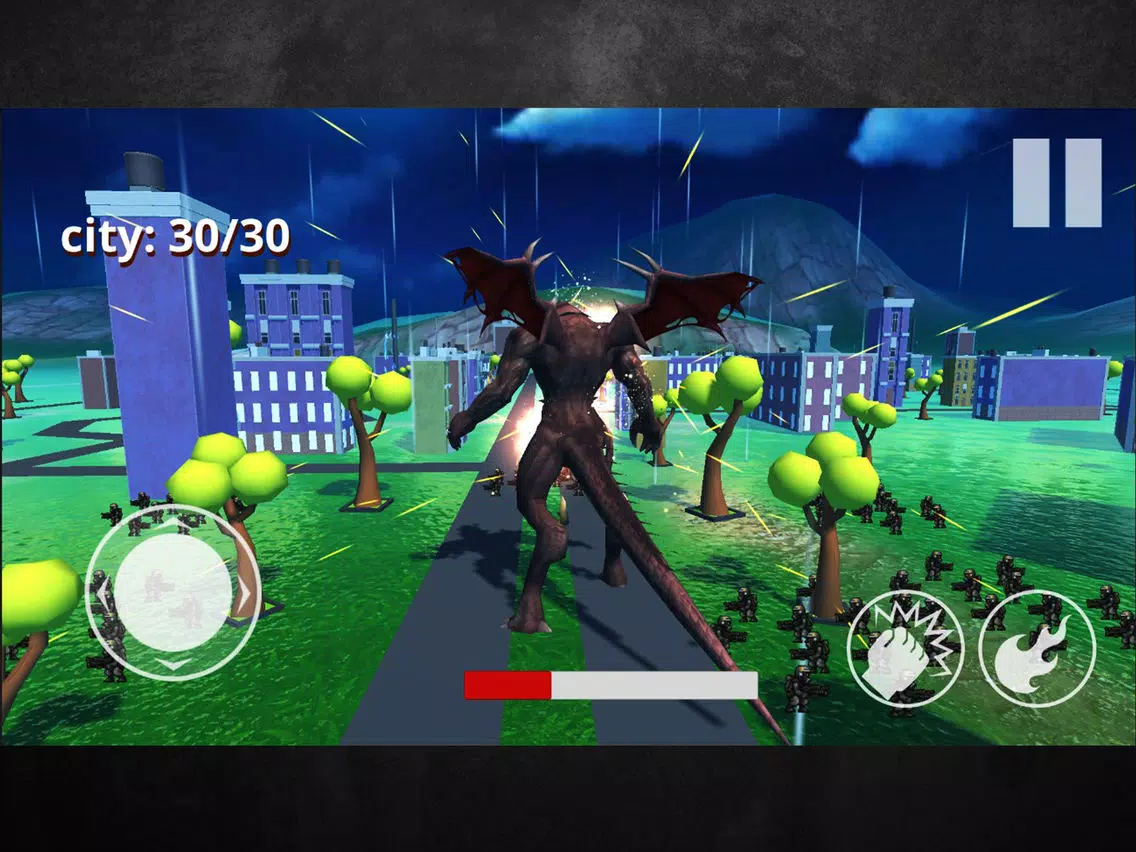 Dragon Vs Crowd - Distructions iPad  Screenshots