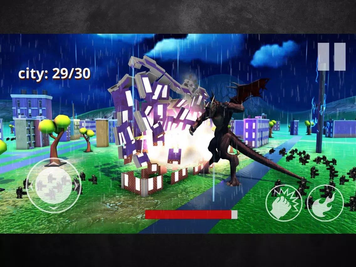 Dragon Vs Crowd - Distructions iPad  Screenshots