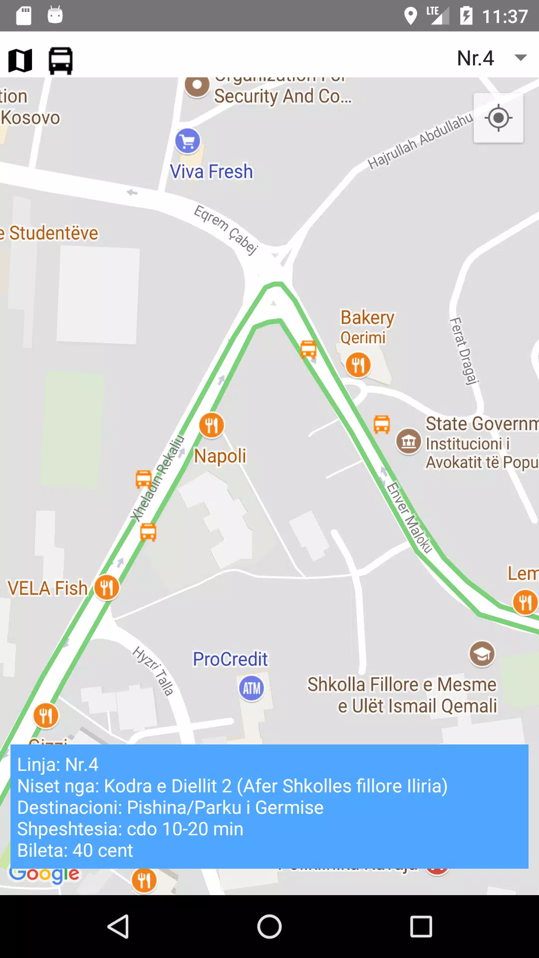 Prishtina Bus Stops Screenshots